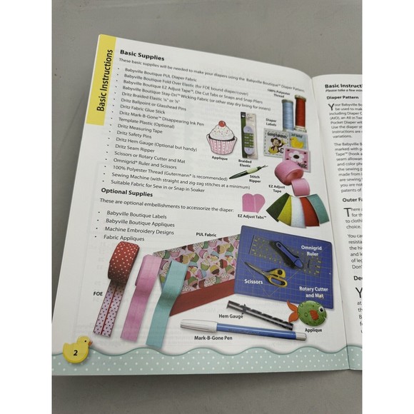 Babyville Boutique Book 35076 DIY Cloth Diapers Made Easy Uncut Sewing Pattern - Picture 5 of 7
